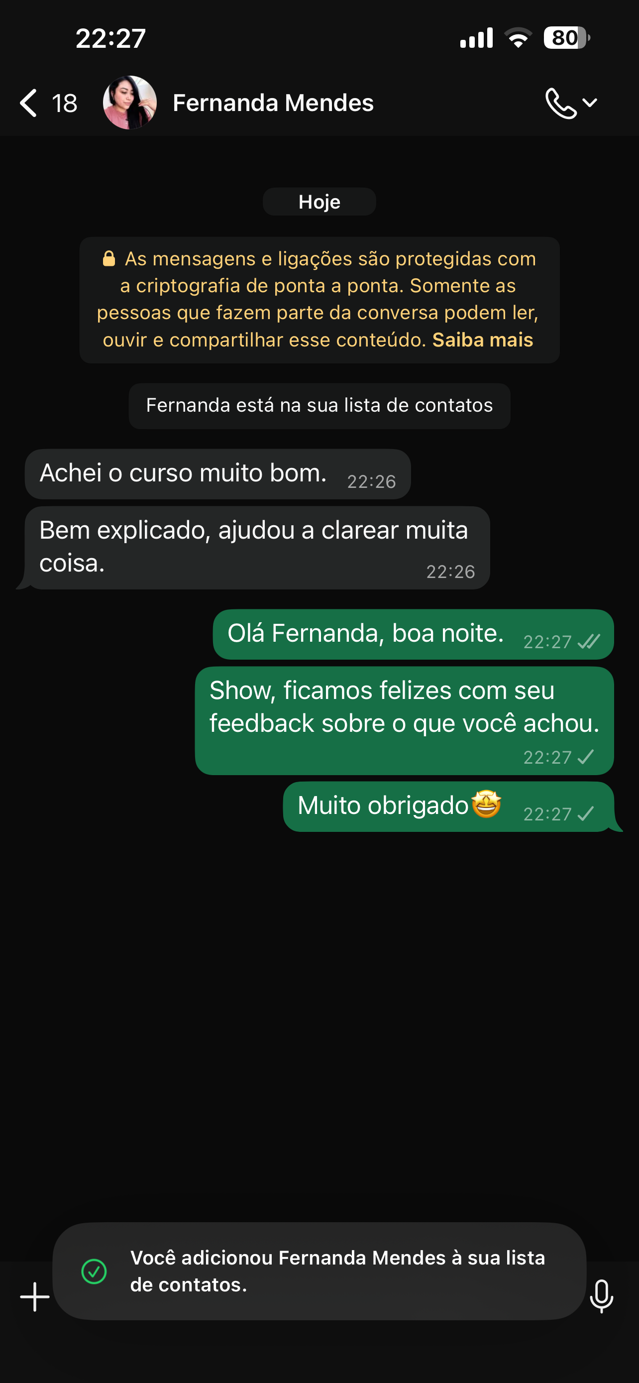 Depoimento Fernanda Mendes